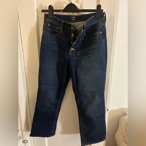 J. Crew Charlie kick out Dark Indigo Mid-Rise Flare Crop Jeans